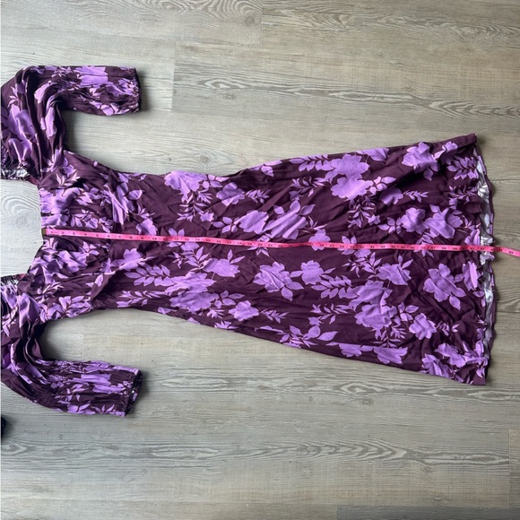 Peter Som Collective Floral Midi Square-neck Dress Womens size 8 maxi midi lined - Picture 9 of 10